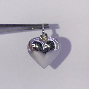 Sterling Silver Puffed Heart Pendant